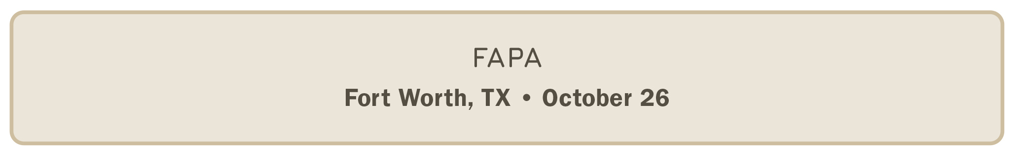 October - FAPA